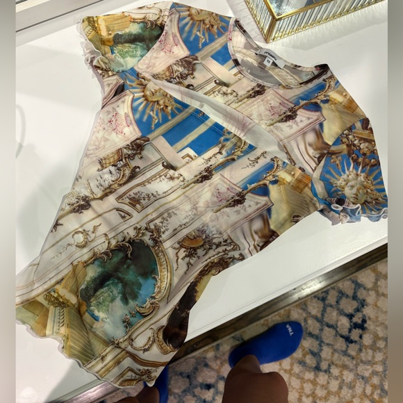 Miaou Tops - Miaou Multicolor Artistic Print Top